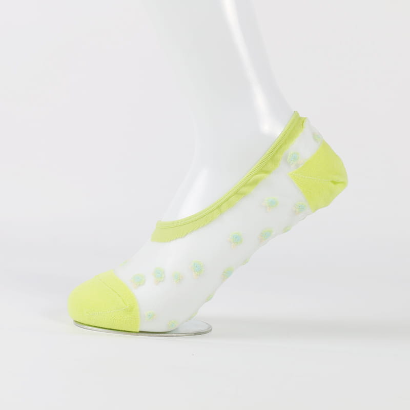 Donne trasparenti di fiori Sheer Nylon Silk No Show Invisible Socks