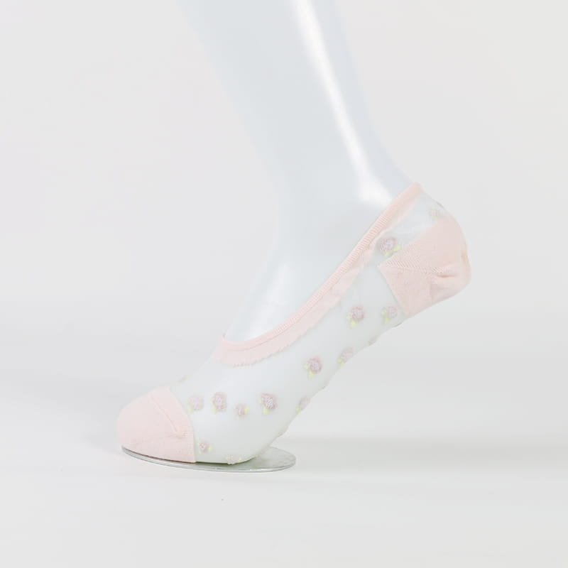 Donne trasparenti di fiori Sheer Nylon Silk No Show Invisible Socks