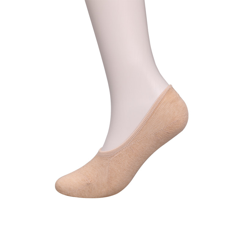 Calzini da donna in cotone colore naturale, rete, cuciti a mano invisibili WSD1401