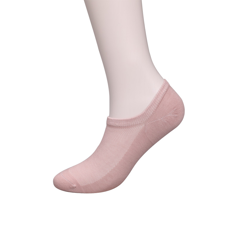 Calzini da donna ultrasottili in cotone pettinato, nylon e spandex a mezza rete cuciti a mano WSD1673