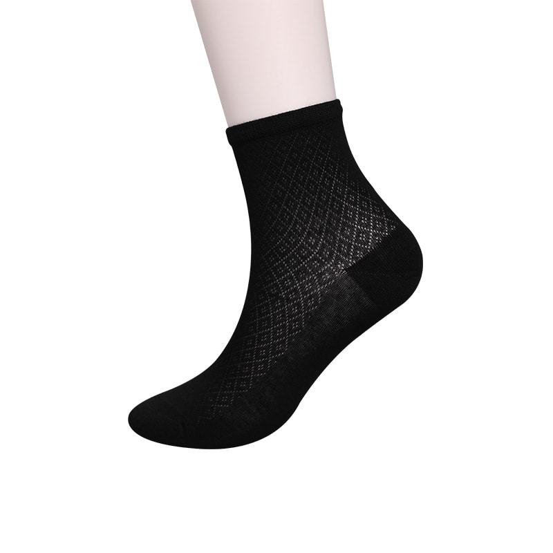 Borsa in nylon in morbida fibra di bambù, calzini da donna casual sottili con piccoli diamanti, calzini da donna cuciti a mano WSD1689