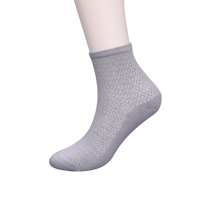 Borsa in nylon in morbida fibra di bambù, calzini da donna casual sottili con piccoli diamanti, calzini da donna cuciti a mano WSD1689