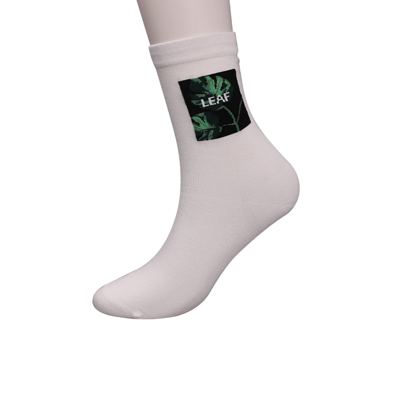 Calzini da uomo autunnali e invernali cuciti a mano in jacquard stampato in 3D con spandex avvolto in morbido nylon di seta filata WSD2850