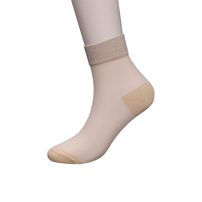 Calzini da donna con fondo in cotone e seta trasparente di moda Calzini da donna in nylon trasparente di seta superfine Calzini da donna in seta di cristallo WSD1946
