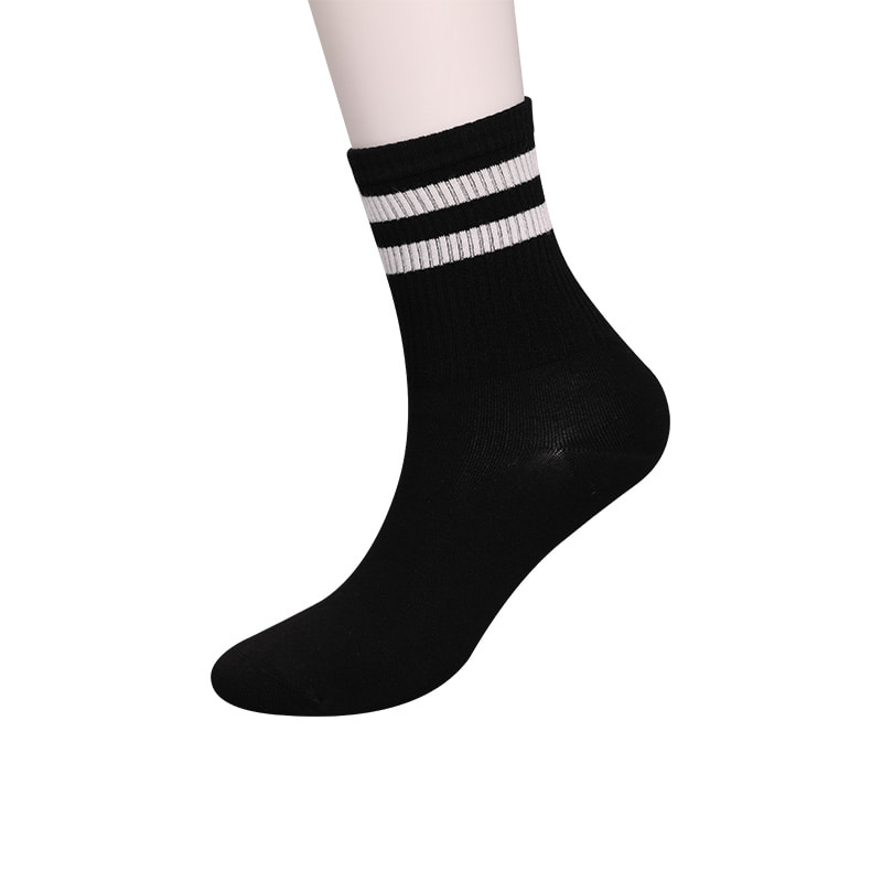 Calzino da donna in morbido nylon filato di seta ricoperto di ammoniaca 2 fasce orizzontali rinforzate cucite a mano WSD1536