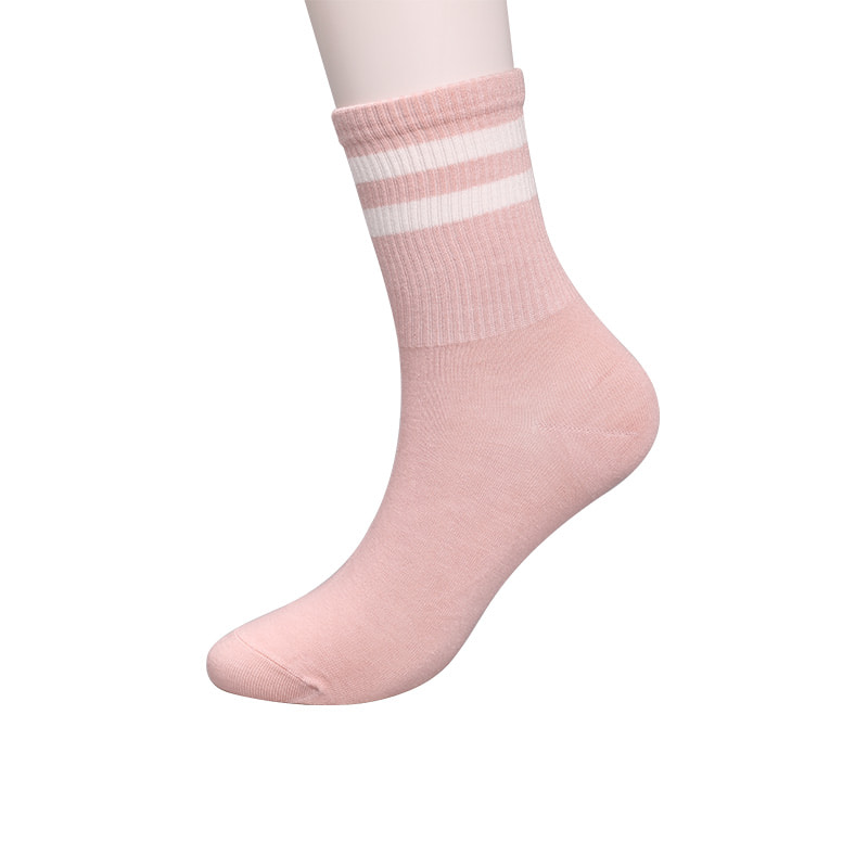 Calzino da donna in morbido nylon filato di seta ricoperto di ammoniaca 2 fasce orizzontali rinforzate cucite a mano WSD1536