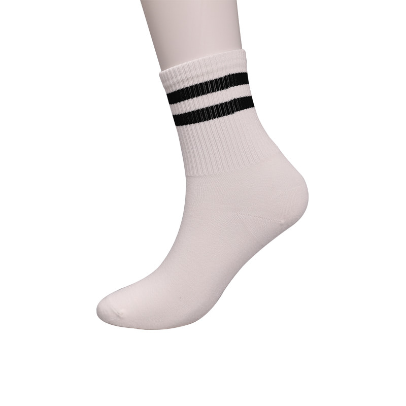 Calzino da donna in morbido nylon filato di seta ricoperto di ammoniaca 2 fasce orizzontali rinforzate cucite a mano WSD1536