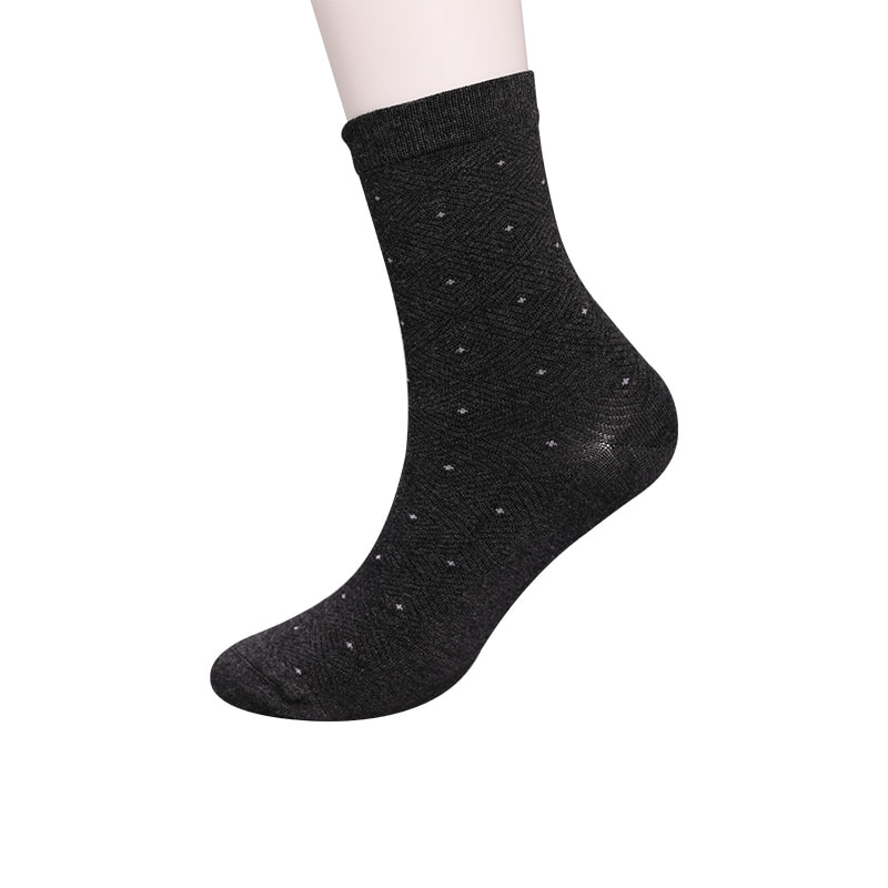 Ammoniaca avvolta in morbido nylon di seta filata, calzini da uomo spessi invernali invisibili a forma di diamante a piccoli punti jacquard cuciti a mano WSD2851