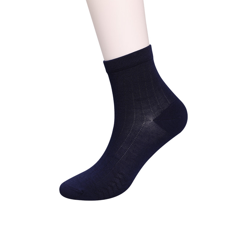 Calzini da uomo casual morbidi cuciti a mano con motivo circolare a righe verticali della collezione Modal WSD2802