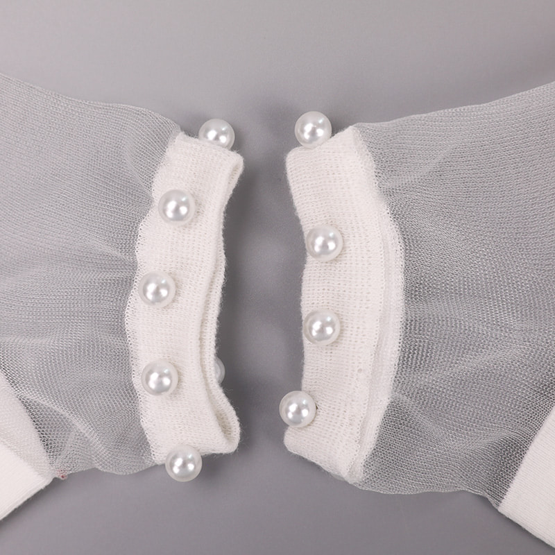 Calzini da barca da donna con fondo in cotone di seta trasparente in nylon moda calzini da barca da donna in seta di cristallo di vetro perlato superiore WSD1288
