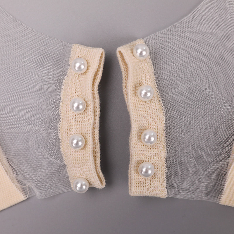 Calzini da barca da donna con fondo in cotone di seta trasparente in nylon moda calzini da barca da donna in seta di cristallo di vetro perlato superiore WSD1288