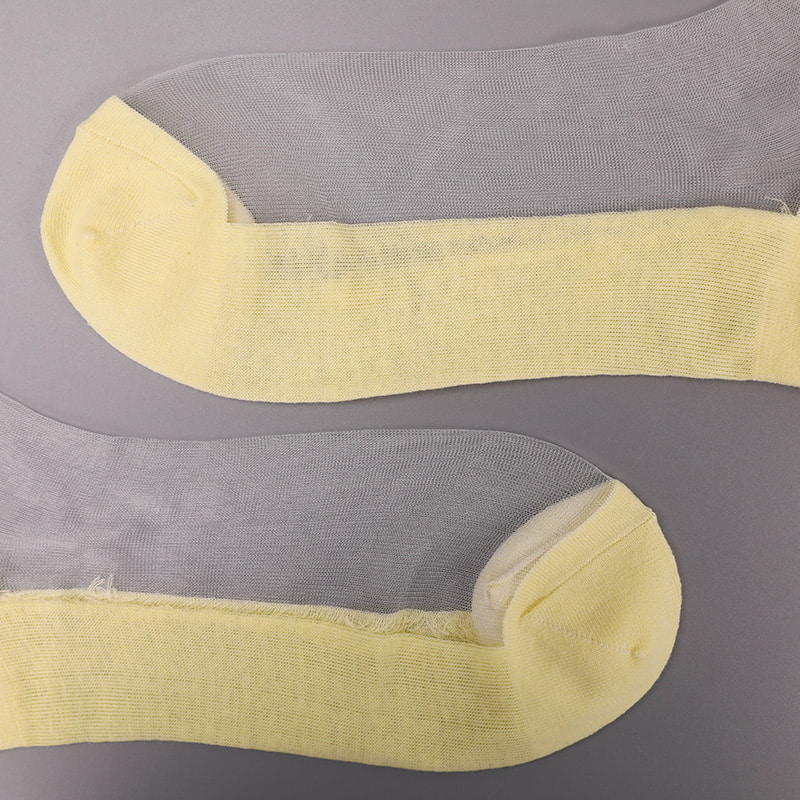 Calzini da barca da donna con fondo in cotone di seta trasparente in nylon moda calzini da barca da donna in seta di cristallo di vetro perlato superiore WSD1288
