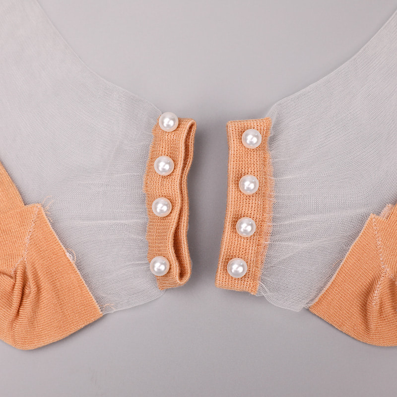 Calzini da barca da donna con fondo in cotone di seta trasparente in nylon moda calzini da barca da donna in seta di cristallo di vetro perlato superiore WSD1288