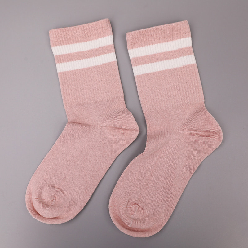 Calzino da donna in morbido nylon filato di seta ricoperto di ammoniaca 2 fasce orizzontali rinforzate cucite a mano WSD1536