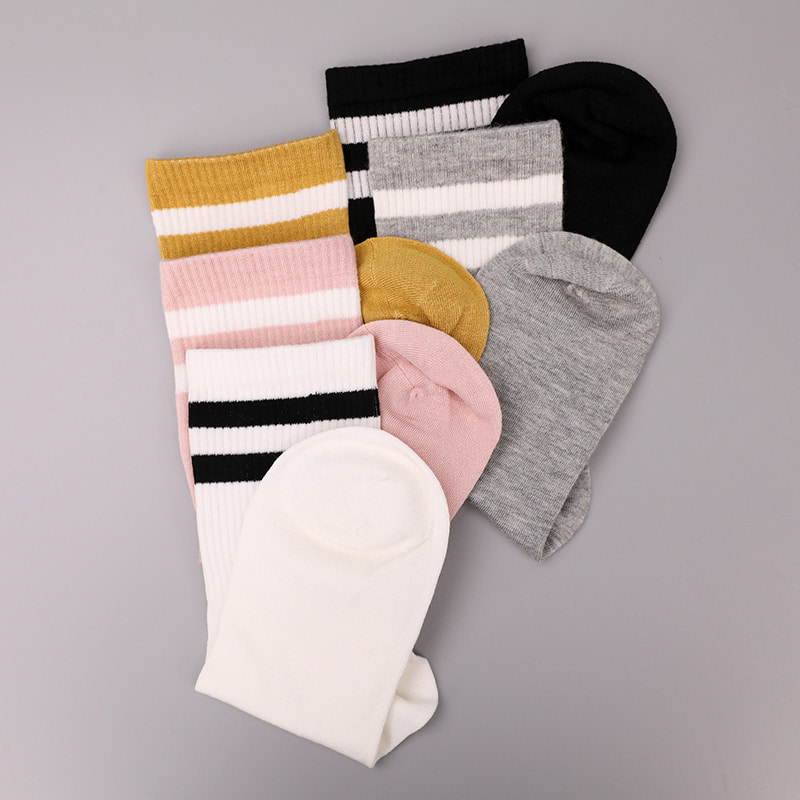 Calzino da donna in morbido nylon filato di seta ricoperto di ammoniaca 2 fasce orizzontali rinforzate cucite a mano WSD1536