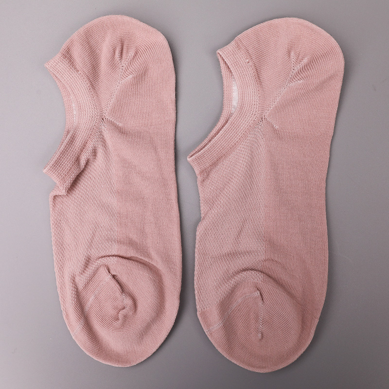 Calzini da donna ultrasottili in cotone pettinato, nylon e spandex a mezza rete cuciti a mano WSD1673