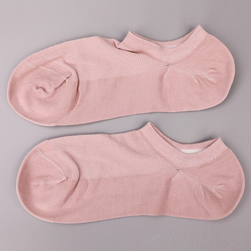 Calzini da donna ultrasottili in cotone pettinato, nylon e spandex a mezza rete cuciti a mano WSD1673