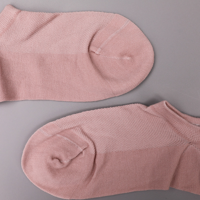 Calzini da donna ultrasottili in cotone pettinato, nylon e spandex a mezza rete cuciti a mano WSD1673