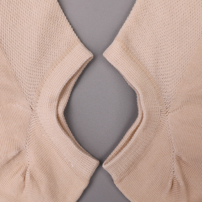 Calzini da donna ultrasottili in cotone pettinato, nylon e spandex a mezza rete cuciti a mano WSD1673
