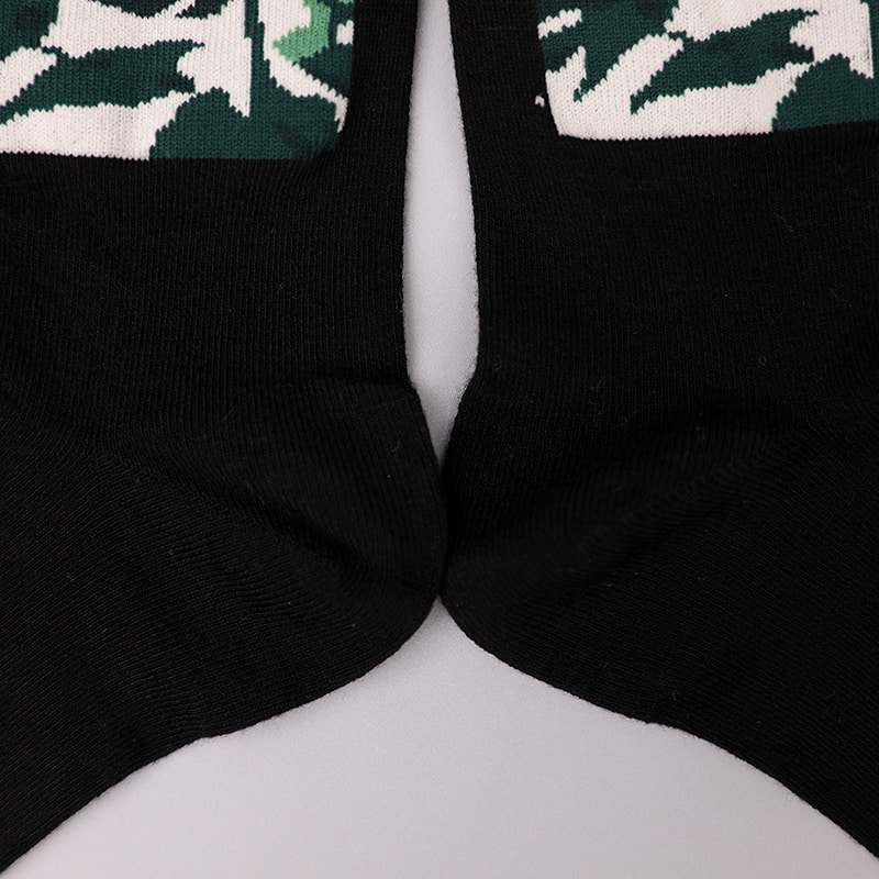 Calzini da uomo autunnali e invernali cuciti a mano in jacquard stampato in 3D con spandex avvolto in morbido nylon di seta filata WSD2850