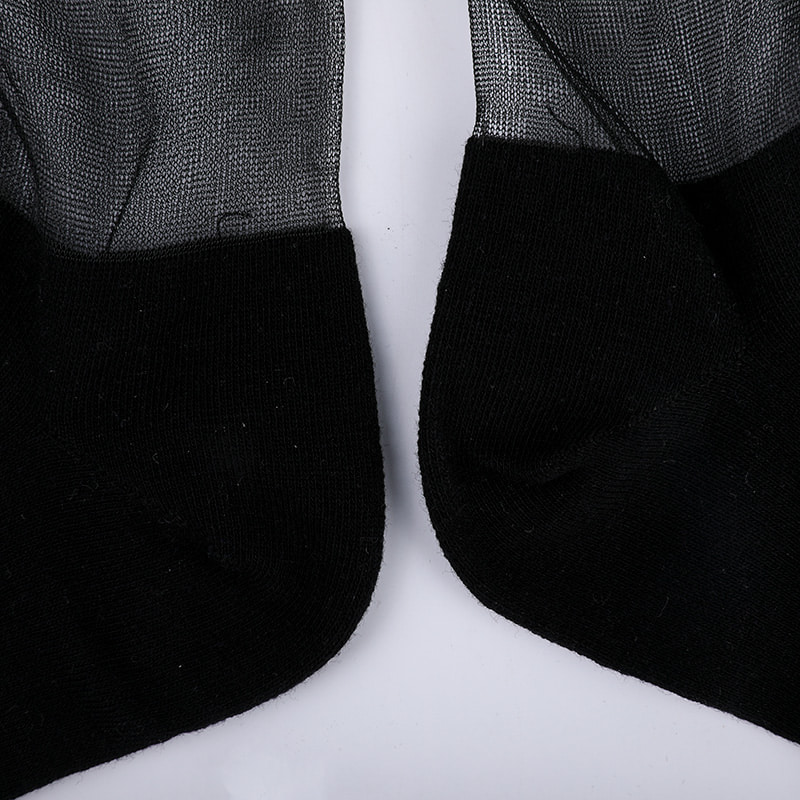 Calzini da donna con fondo in cotone di seta di vetro moda cucitura calzini da donna in seta trasparente bowknot Calzini da donna in seta di cristallo WSD1911