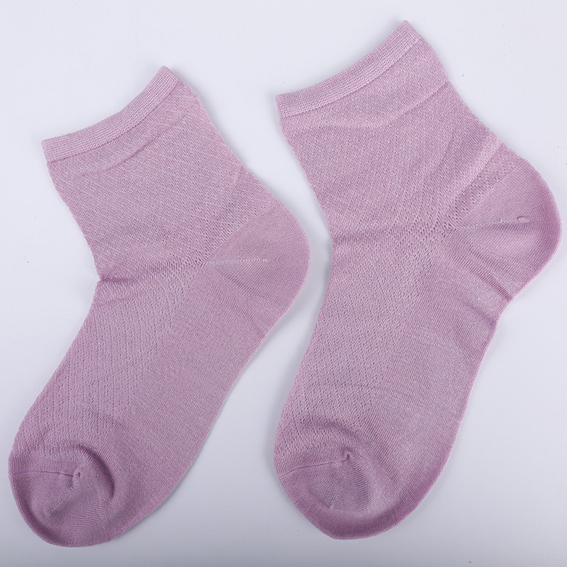 Borsa in nylon in morbida fibra di bambù, calzini da donna casual sottili con piccoli diamanti, calzini da donna cuciti a mano WSD1689