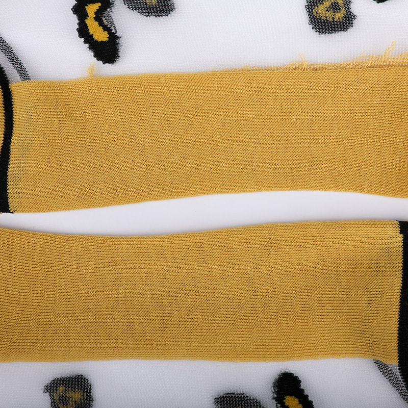 Calzini da donna con fondo in cotone e seta trasparente di moda Calzini da donna in seta trasparente con fiori modello leopardo Calzini da donna in seta di cristallo WSD1939