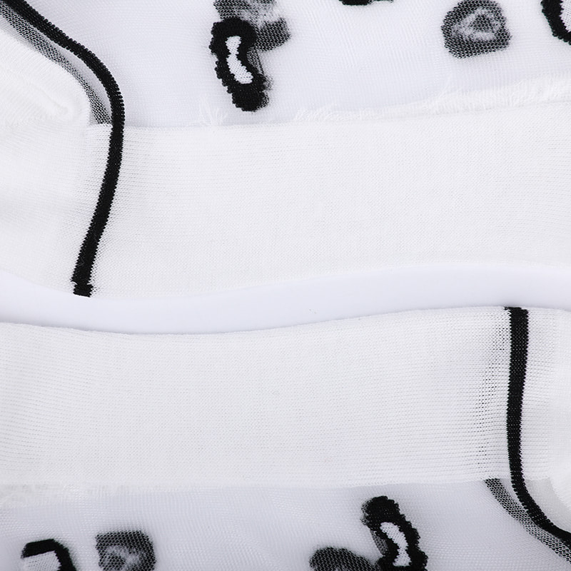Calzini da donna con fondo in cotone e seta trasparente di moda Calzini da donna in seta trasparente con fiori modello leopardo Calzini da donna in seta di cristallo WSD1939