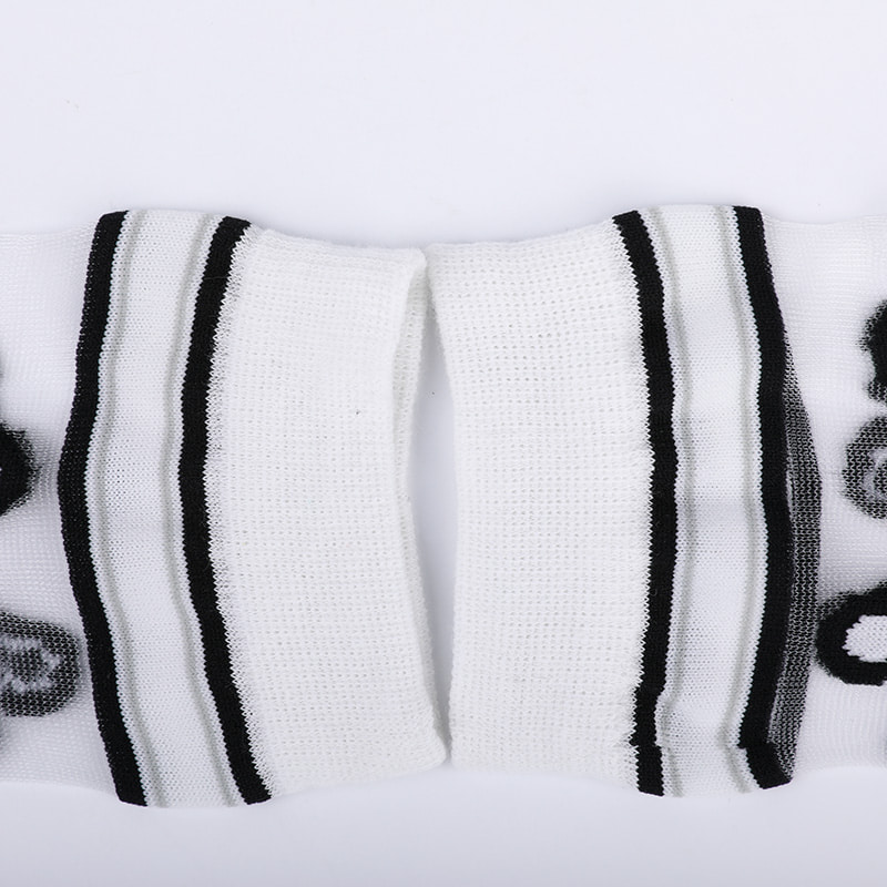Calzini da donna con fondo in cotone e seta trasparente di moda Calzini da donna in seta trasparente con fiori modello leopardo Calzini da donna in seta di cristallo WSD1939